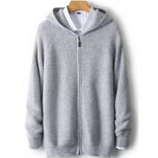 Strickjacke mit Kapuze Reißverschluss