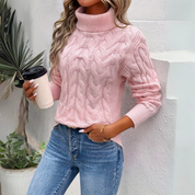 Warm gestrickter Rollkragenpullover