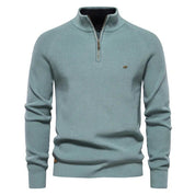 Hochwertiger Half Zip Strickpullover