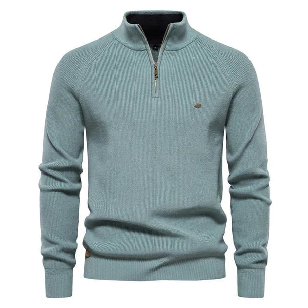 Hochwertiger Half Zip Strickpullover