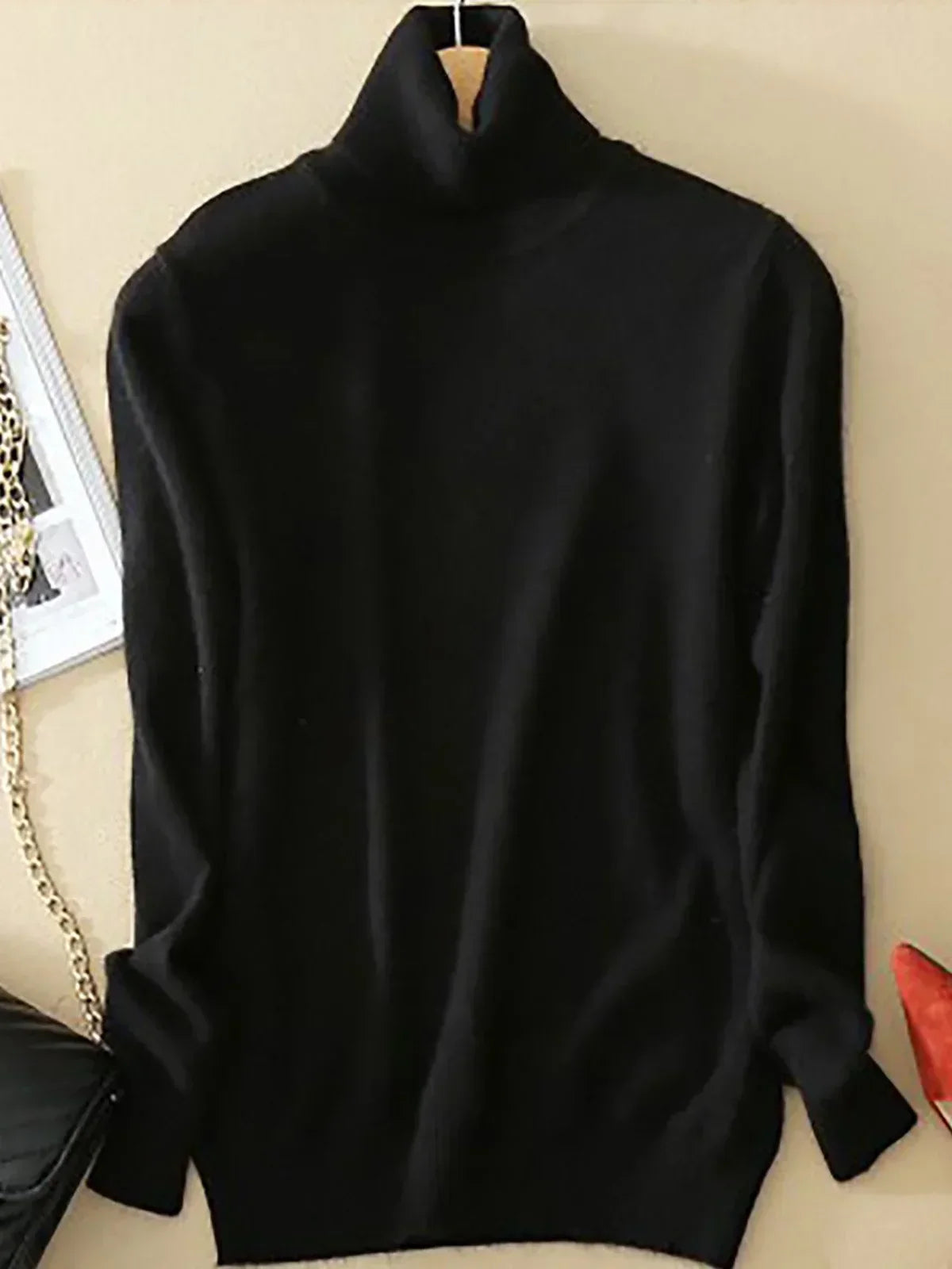 Klassischer Damen Rollkragenpullover