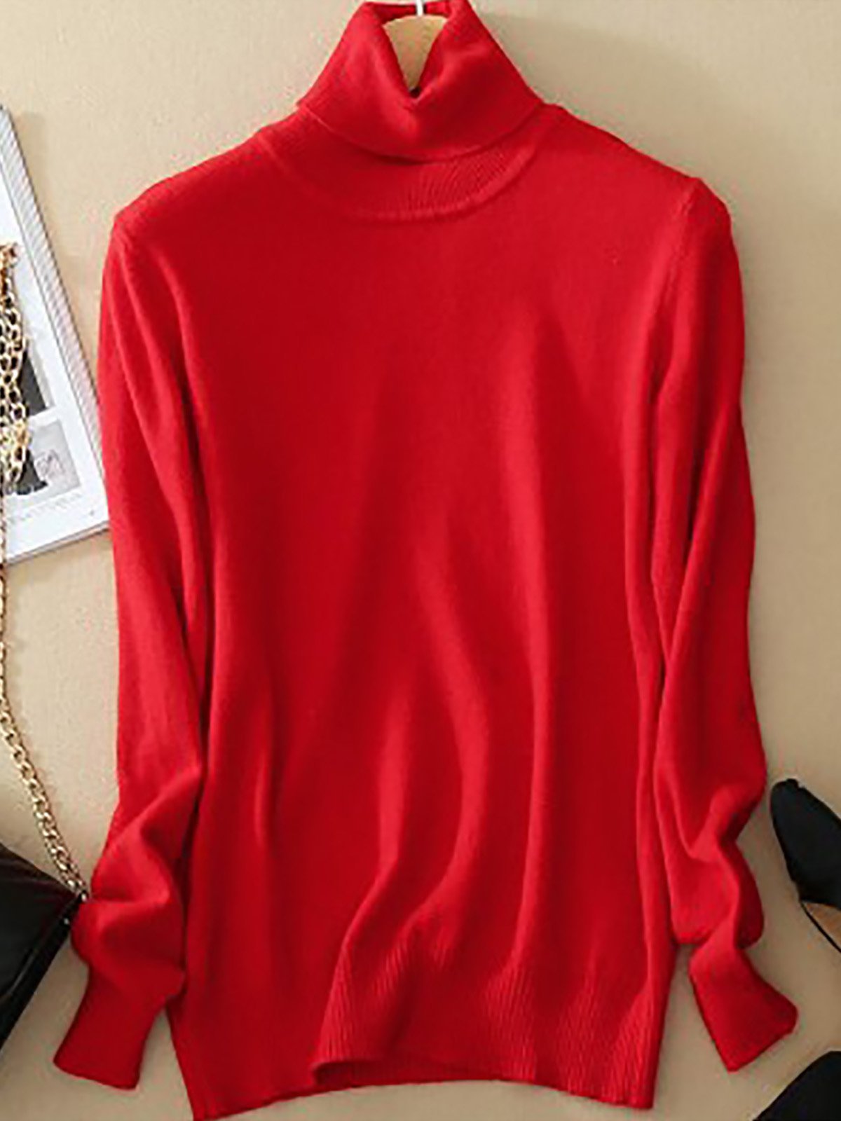 Klassischer Damen Rollkragenpullover