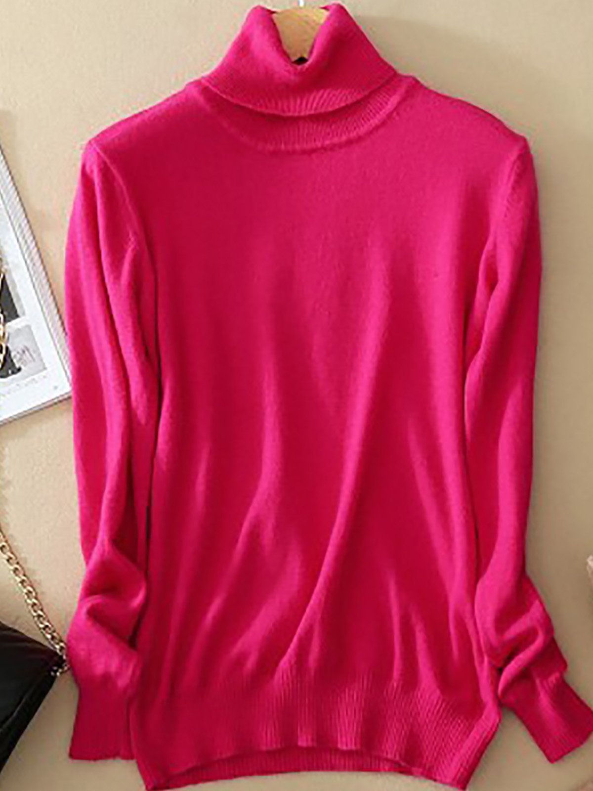 Klassischer Damen Rollkragenpullover