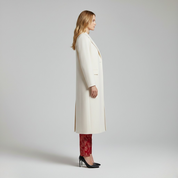 Taillierter Longline Mantel Reverskragen