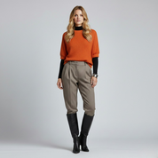Strukturierter Kurzarm Strickpullover