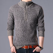 Herren Klassischer Pullover mit Reißverschluss