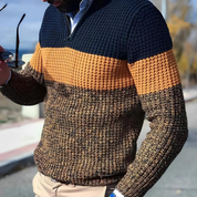 Herren Dicker Strickpullover Half-Zip