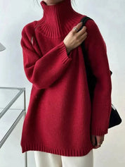 Damen Pullover mit hohem Halsausschnitt