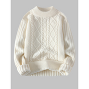 Gemütlicher Pullover aus Kabelstrick