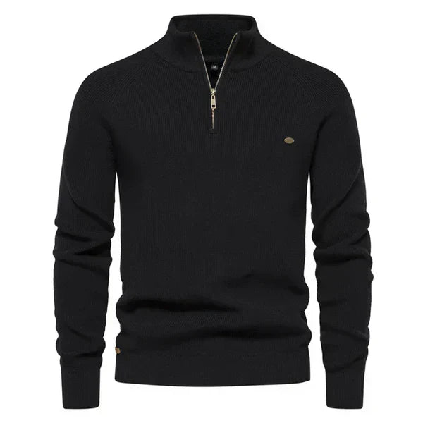 Hochwertiger Half Zip Strickpullover