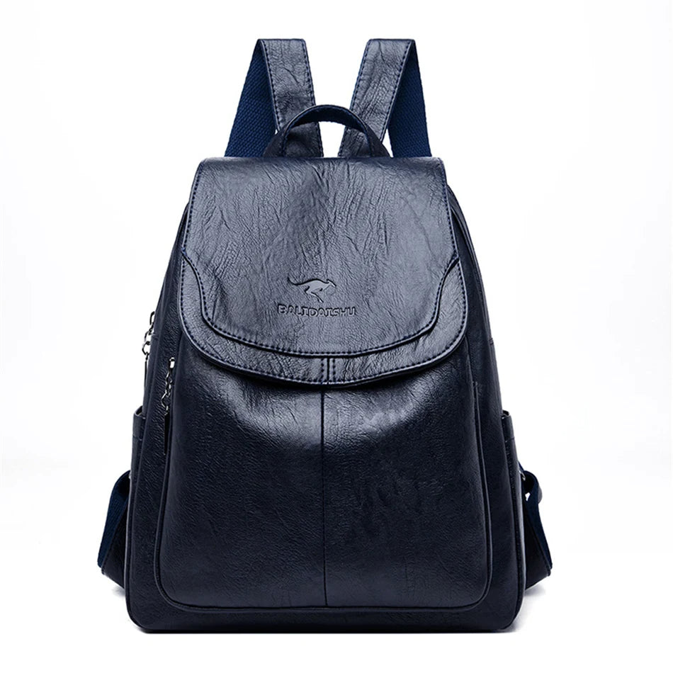 Diebstahlsicherer Lederrucksack