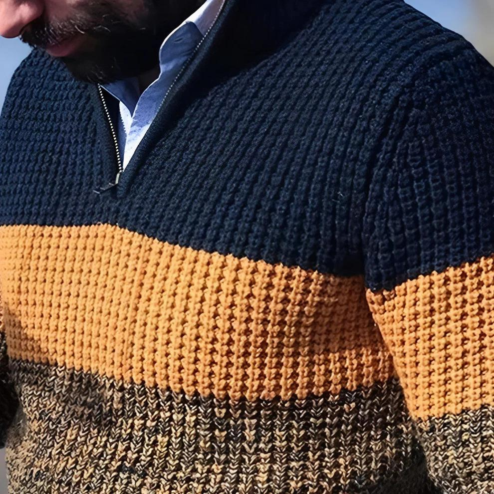 Herren Dicker Strickpullover Half-Zip