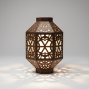 Verzierte Metalllaterne mit Cutout-Design