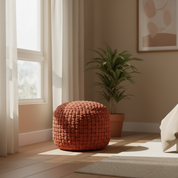 Geflochtener Struktur Pouf Ottoman