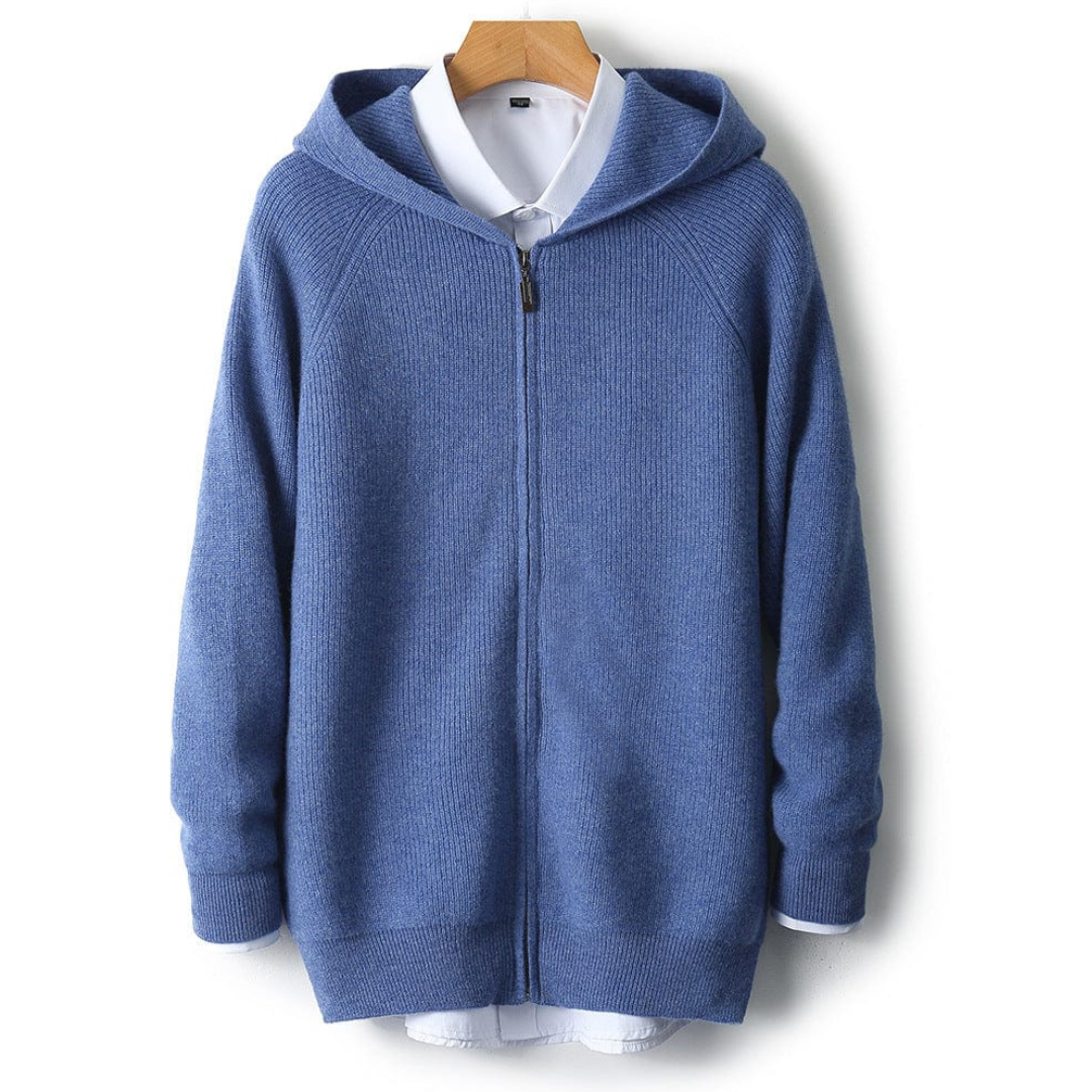 Strickjacke mit Kapuze Reißverschluss
