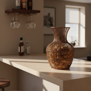Rustikale geflochtene Metallvase Laterne
