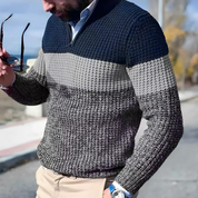 Herren Dicker Strickpullover Half-Zip