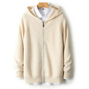 Strickjacke mit Kapuze Reißverschluss
