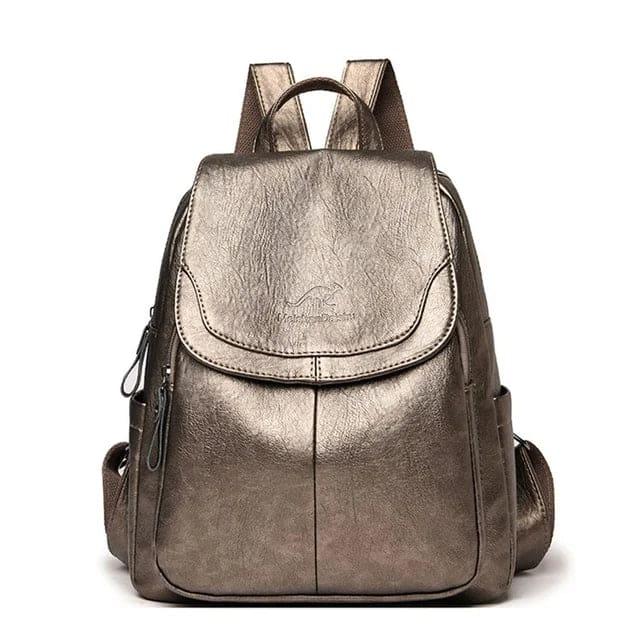 Diebstahlsicherer Lederrucksack