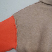 Rollkragenpullover im Farbblock-Design