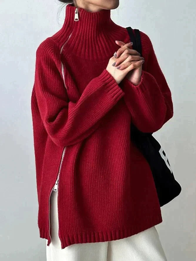 Damen Pullover mit hohem Halsausschnitt
