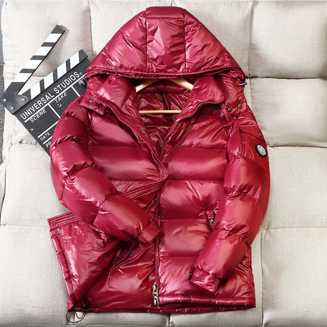 Glänzende Herren Winterjacke