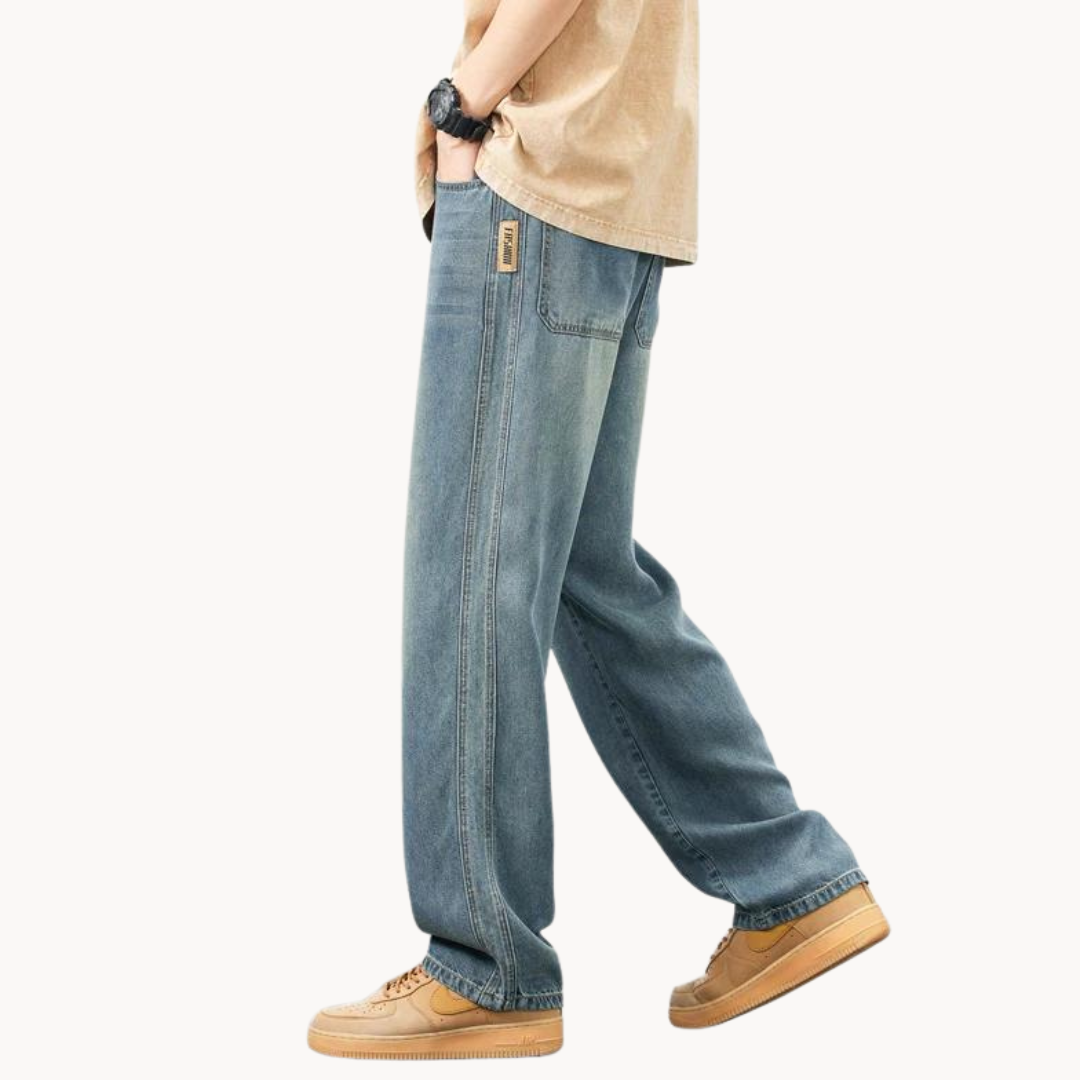 Herren Weitbeinige Jeans