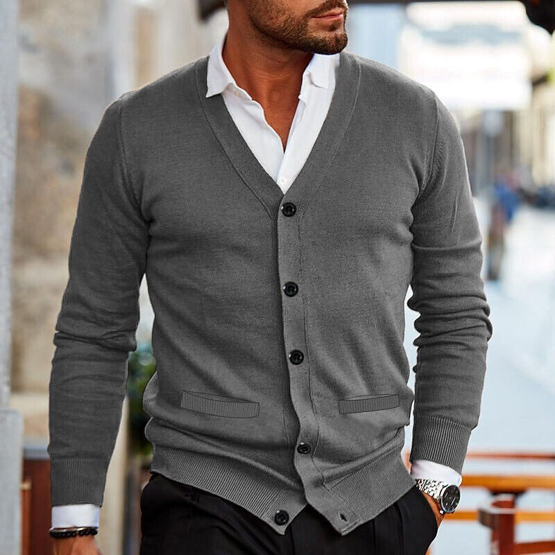 Bequeme Herren Strickjacke