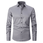 Herren Knitterfreies Langarmhemd