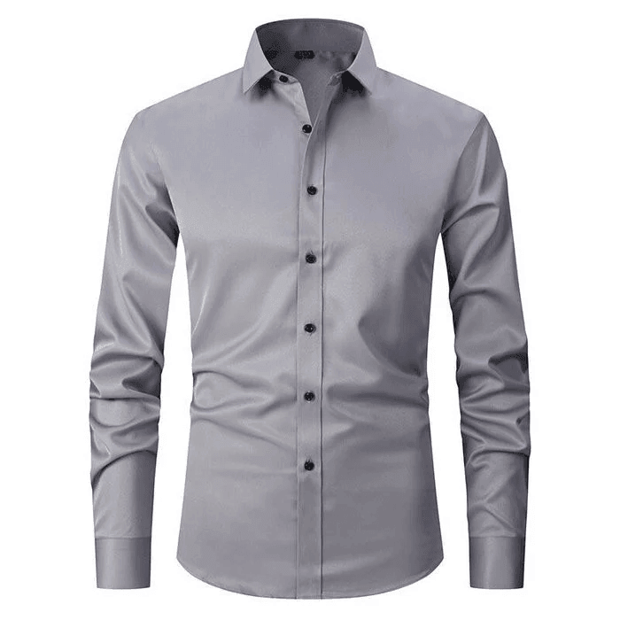 Herren Knitterfreies Langarmhemd