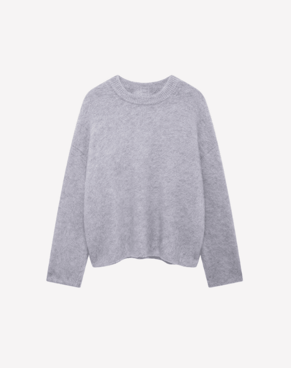 Klassischer Strickpullover Rundhalsausschnitt