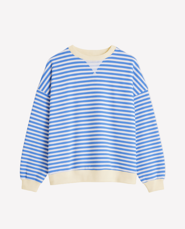Gestreifter Oversized Strickpullover