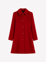 Langer Wollmantel Taillierte Silhouette