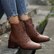 Damen Klassische Lederstiefel