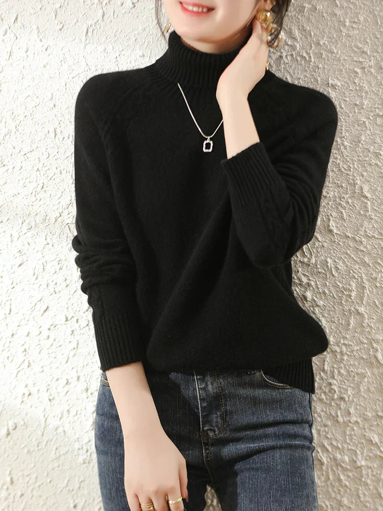 Eleganter Damen Rollkragenpullover