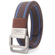 Gestreifter Canvas Ringgürtel