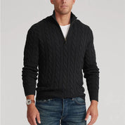 Stilvoller Strickpullover mit Reißverschluss