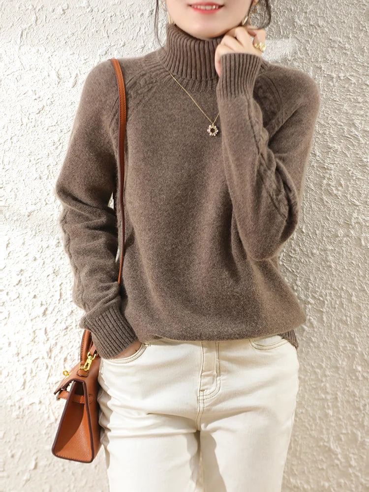 Eleganter Damen Rollkragenpullover