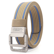 Gestreifter Canvas Ringgürtel