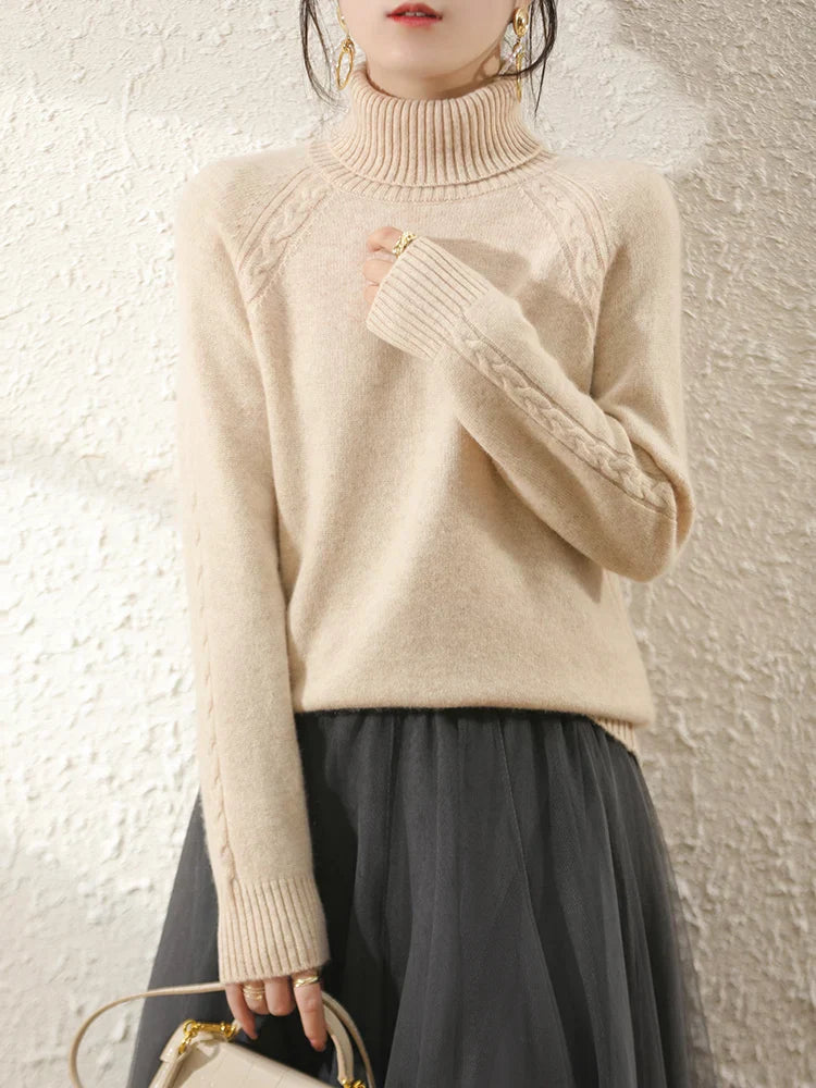 Eleganter Damen Rollkragenpullover