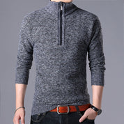 Herren Klassischer Pullover mit Reißverschluss