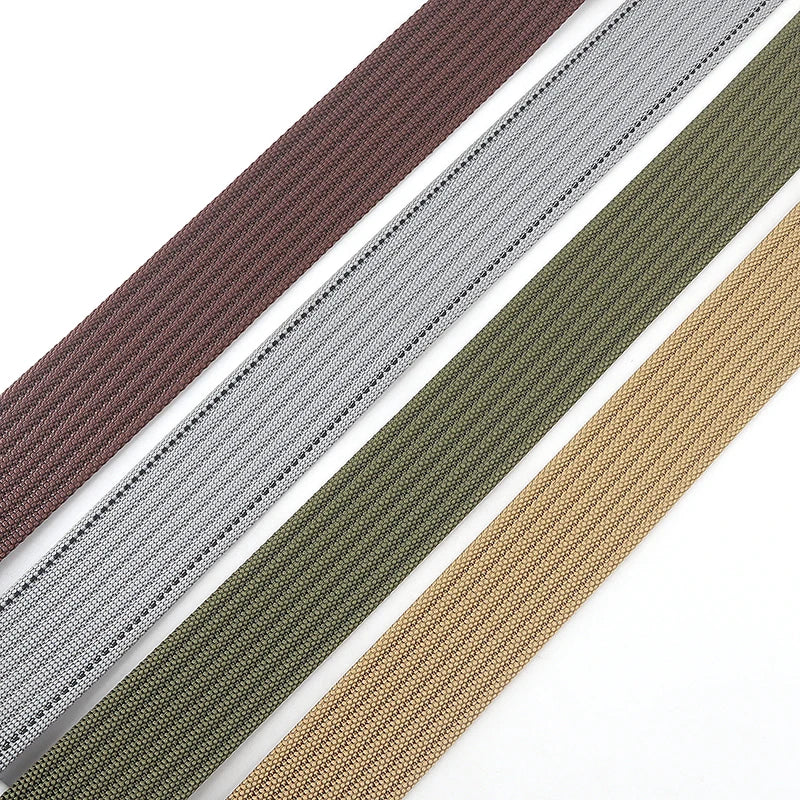 Gestreifter Canvas Ringgürtel