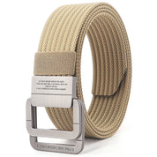 Gestreifter Canvas Ringgürtel