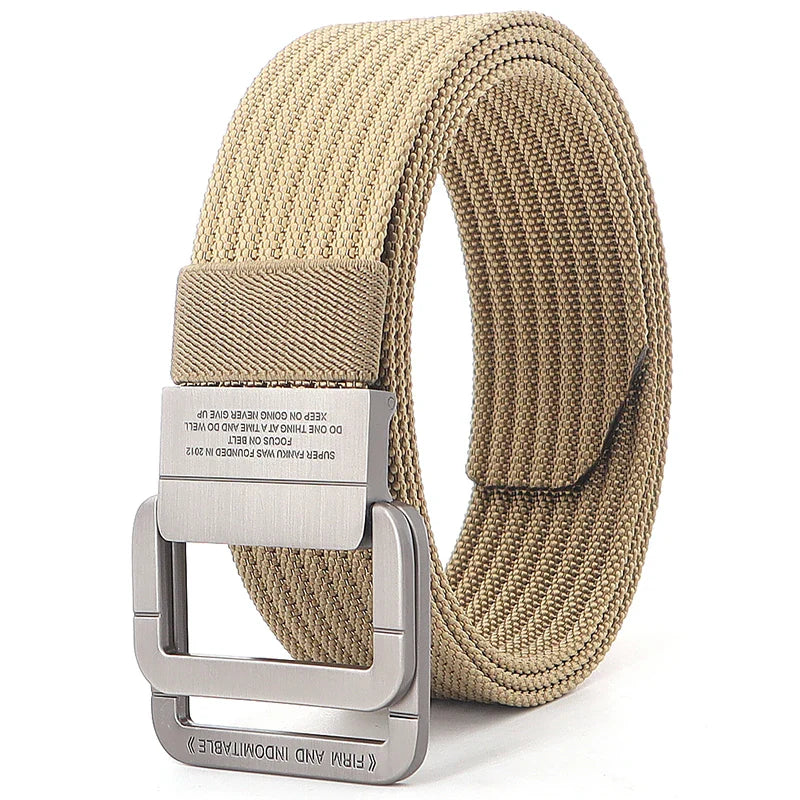 Gestreifter Canvas Ringgürtel