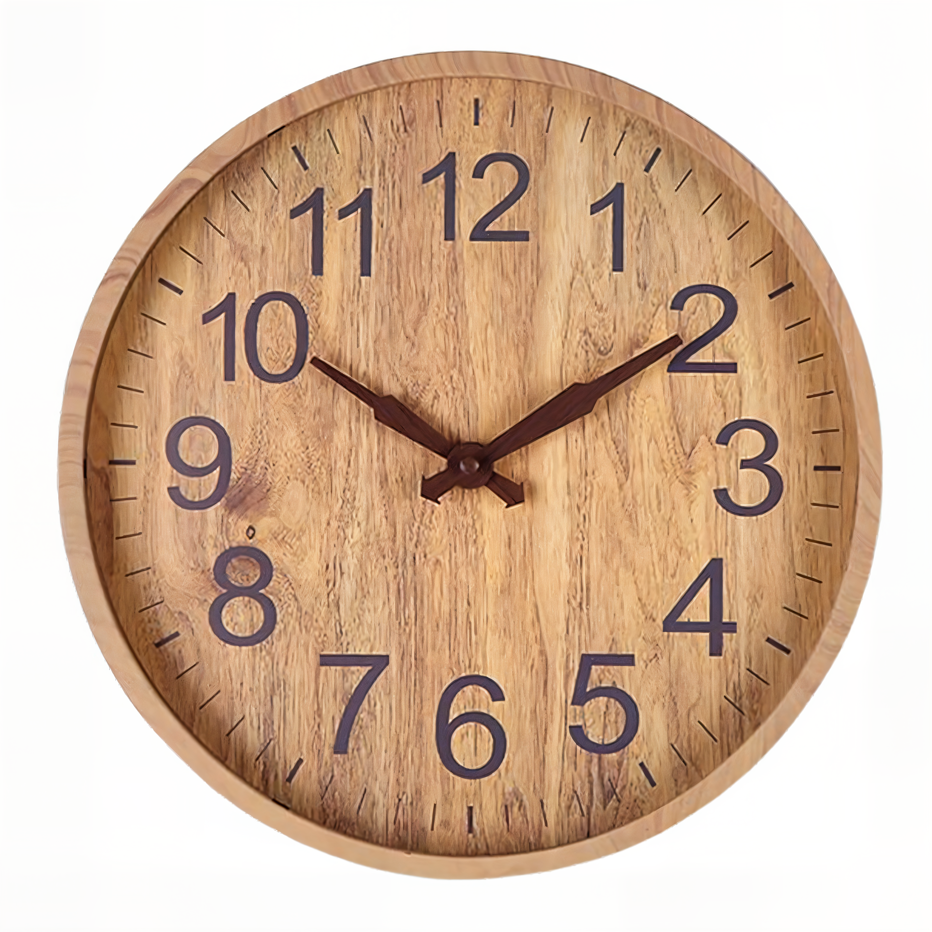 Ästhetische Runde Wanduhr aus Holz
