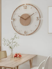 Transparente Acryl & Holz Stille Wanduhr