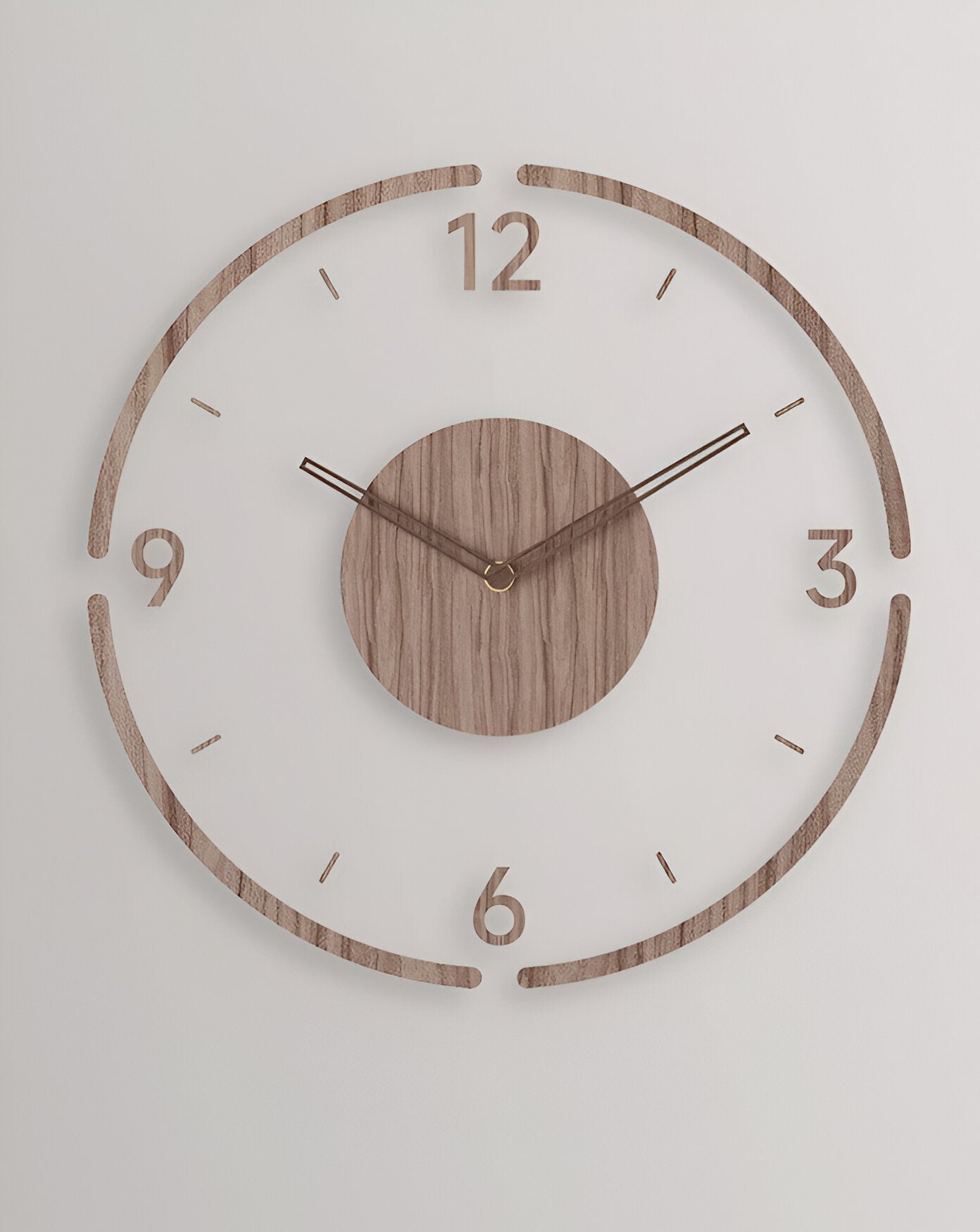 Transparente Acryl & Holz Stille Wanduhr