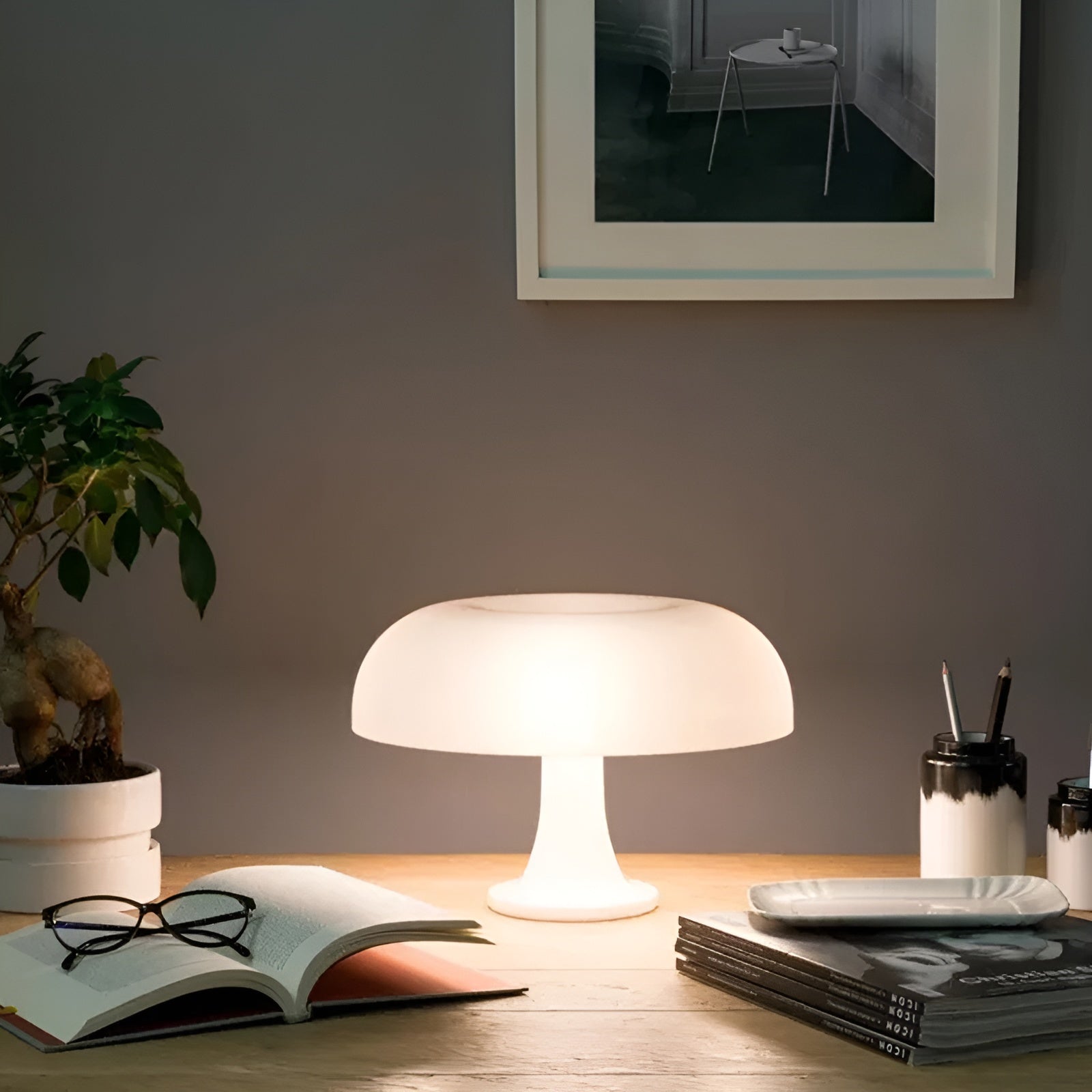 Retro LED-Pilz Tischlampe