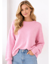 Feinstrick Pullover Rundhals Locker