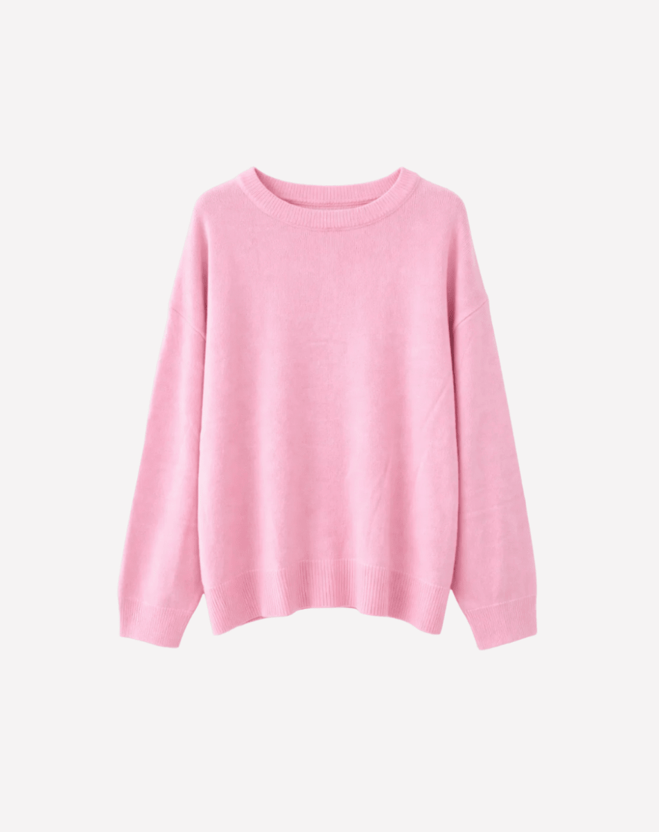 Feinstrick Pullover Rundhals Locker